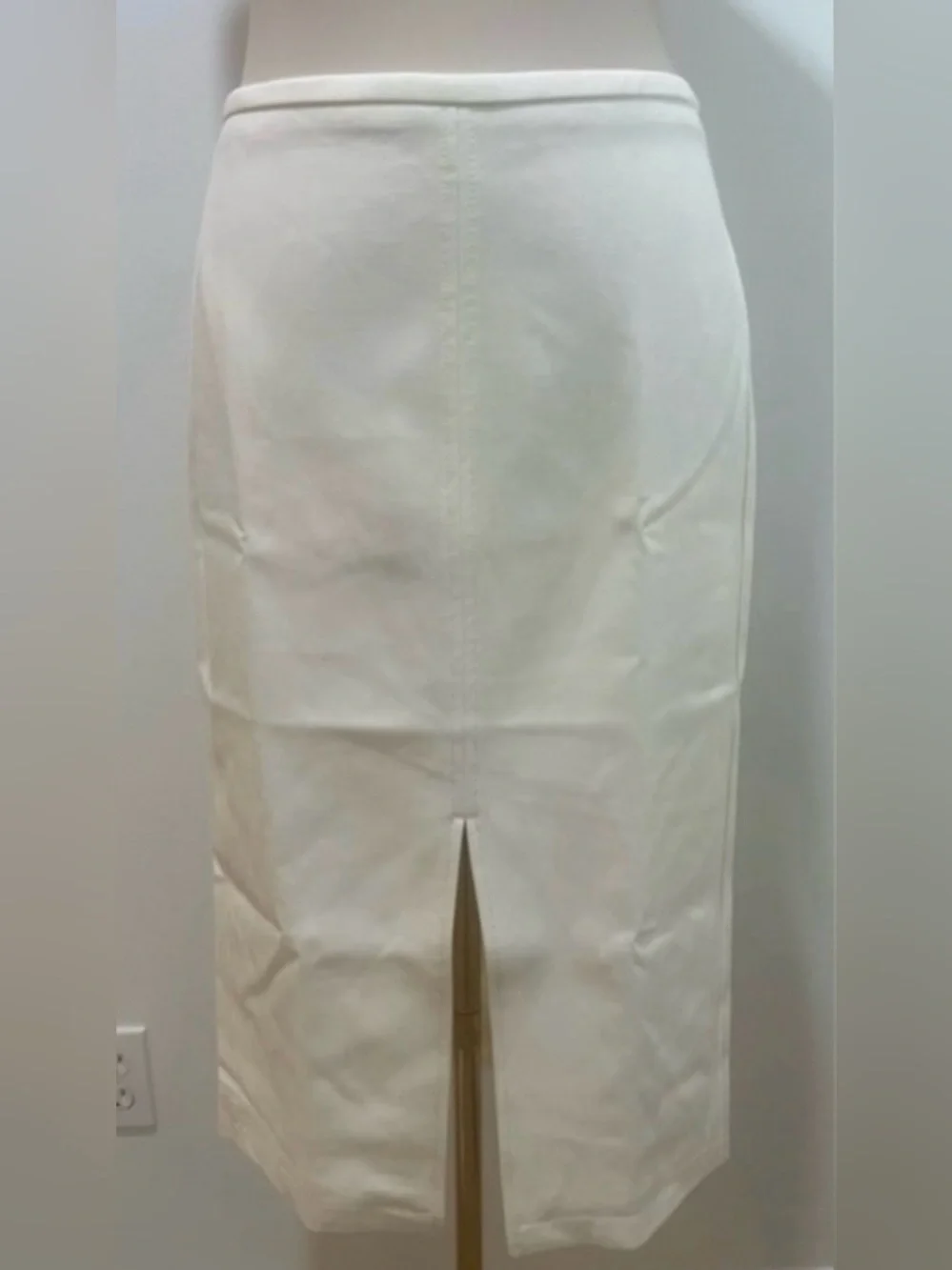 J.Crew Pencil midi skirt in four-season stretch in ivory